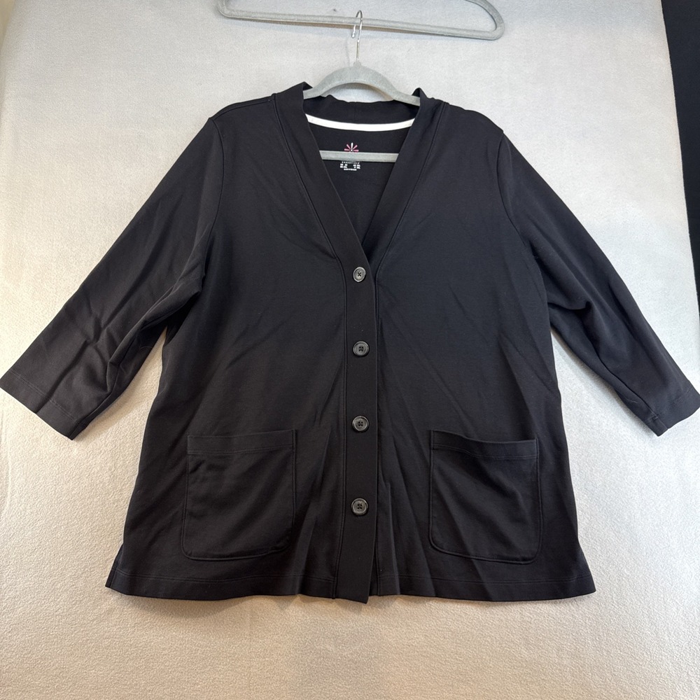 Isaac Mizrahi Live Essentials Plus Size 2X, Longsleeve, Button-Down, Casual